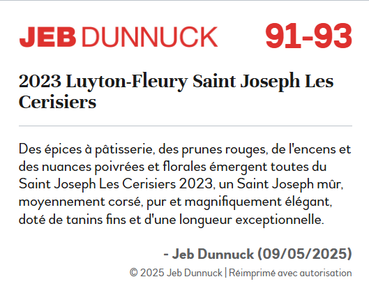 Domaine Luyton Fleury Saint Joseph "Les Cerisiers"