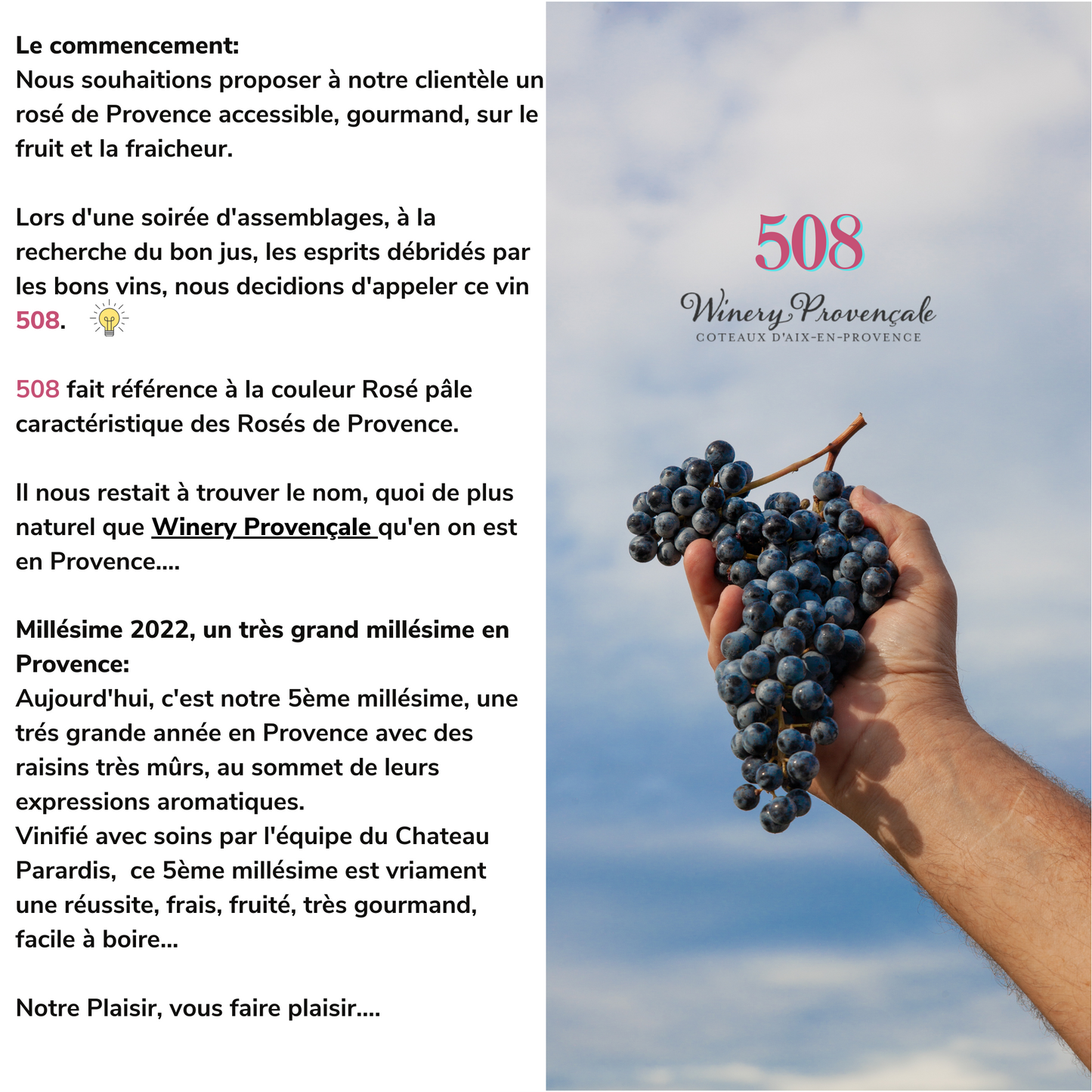 508 Winery Provençale Coteaux d’Aix en Provence Rose 2022